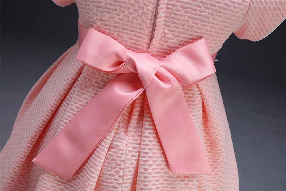 High Quality Flower Daby Dress For Girls Pink Cute Pearl Infant 1 Year Birthday Patry Princess Ball Gown Baby Christening Dress (15)