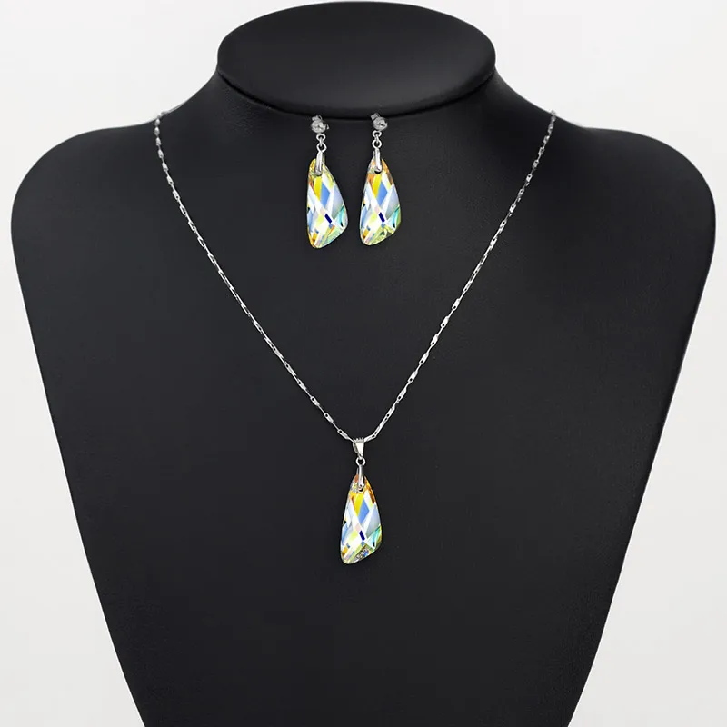 Комплект из колье и серёг серебра 925 пробы|jewelry sets|neoglory jewelry setsneoglory |
