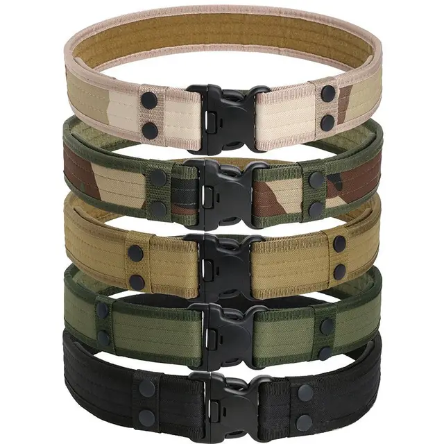 Tactical Belt Men's Military Belts Army Thicken Canvas Tactical Outdoor