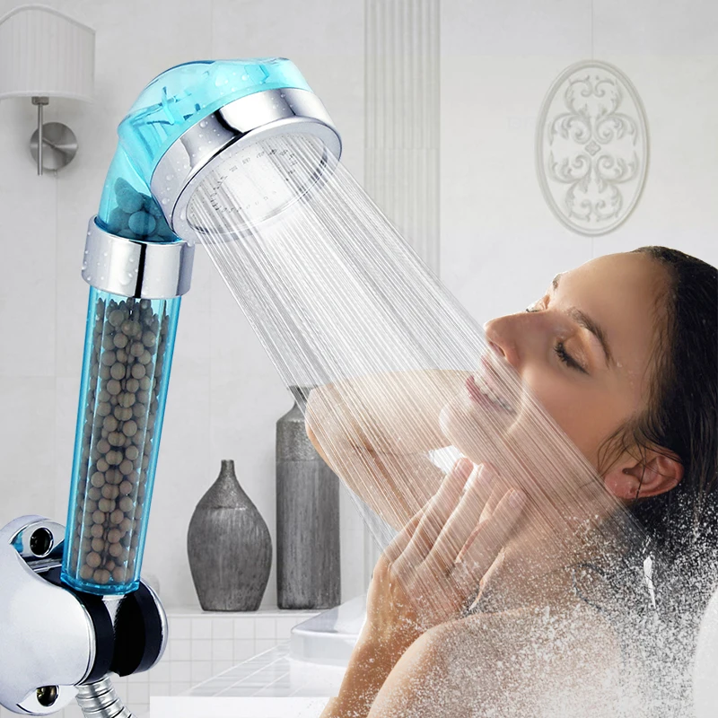 

VEHHE Hot SALE Bathroom Water Therapy Shower Head Anion SPA Shower Head High Quality Filtered ABS Spray