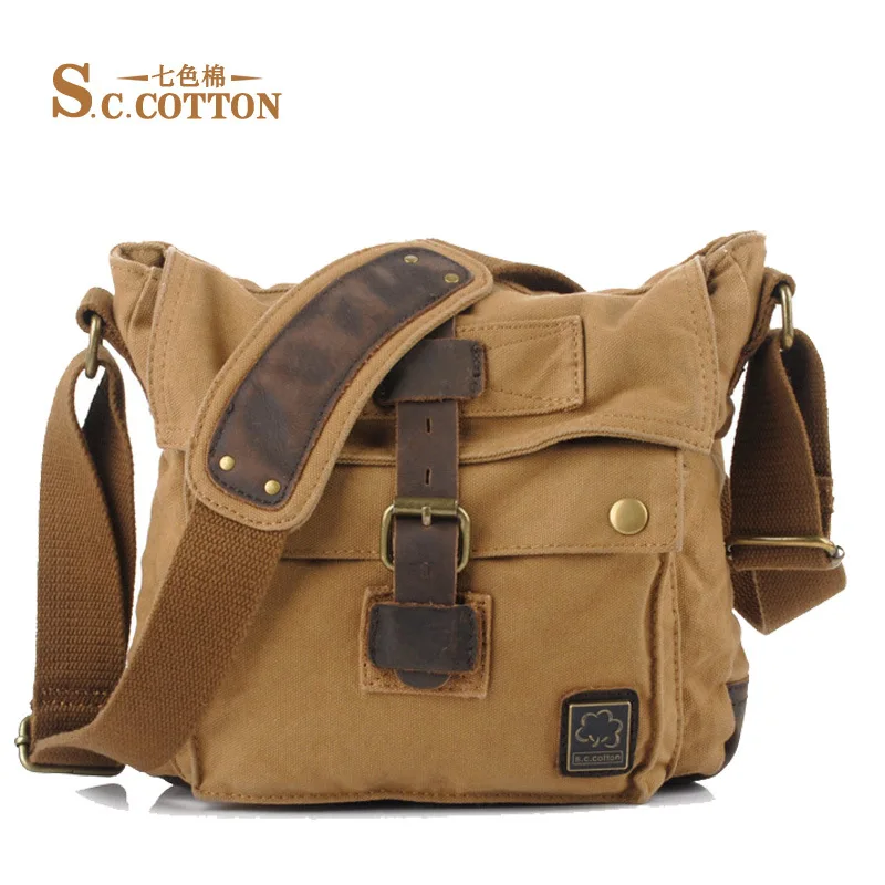 

Men Women Single Shoulder Bag Canvas Fashion Vintage String Messenger Bag Casual Travel Men Women Canvas Messenger Bags