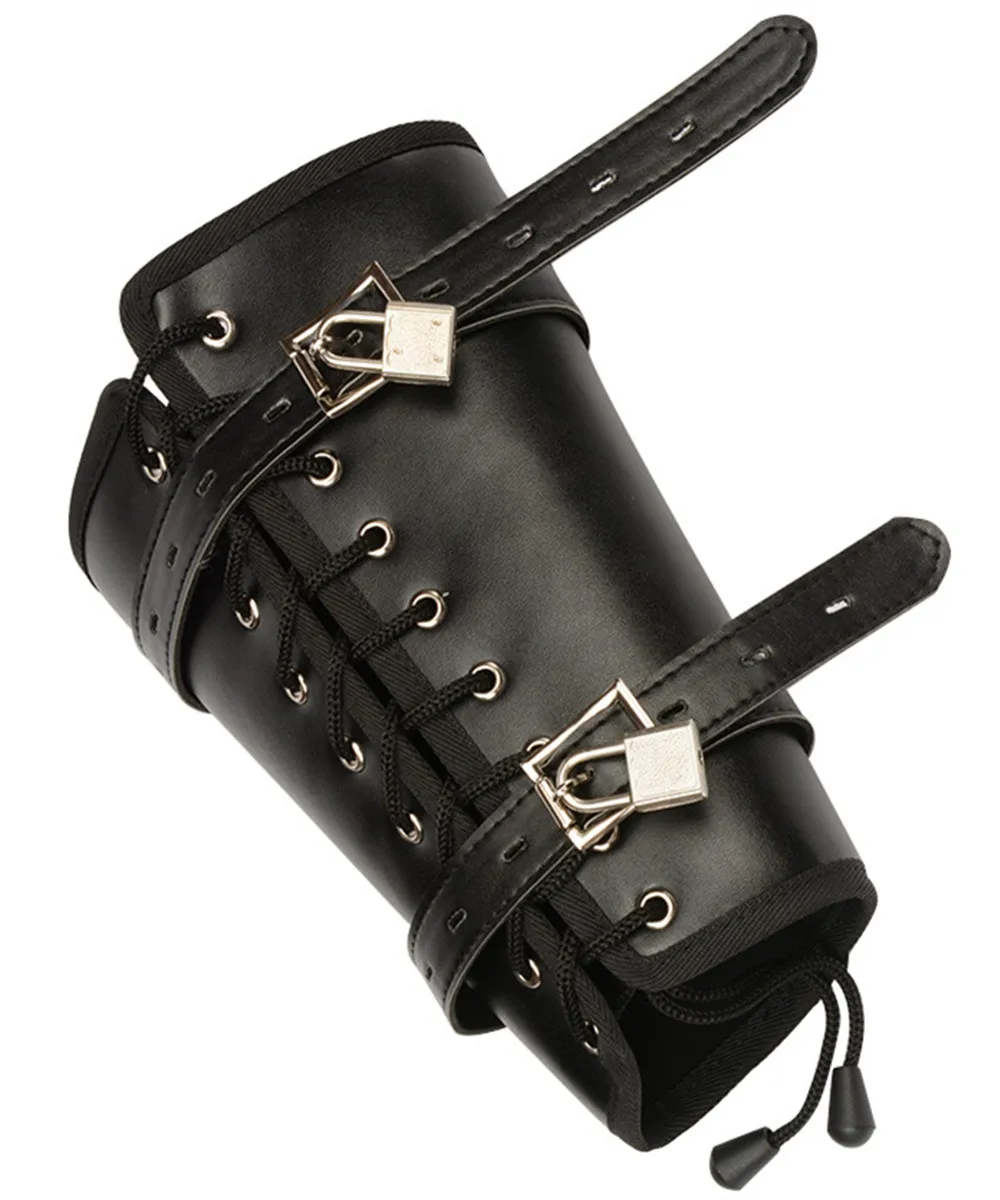 Bdsm Pu Leather Hand Arm Wrist Cuffs Bondage Slave Restraints Belt 