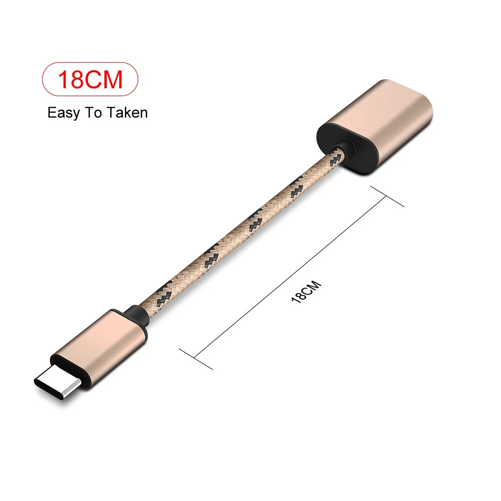OTG адаптер для зарядного устройства FLOVEME Type C штекер USB кабель прочного женского