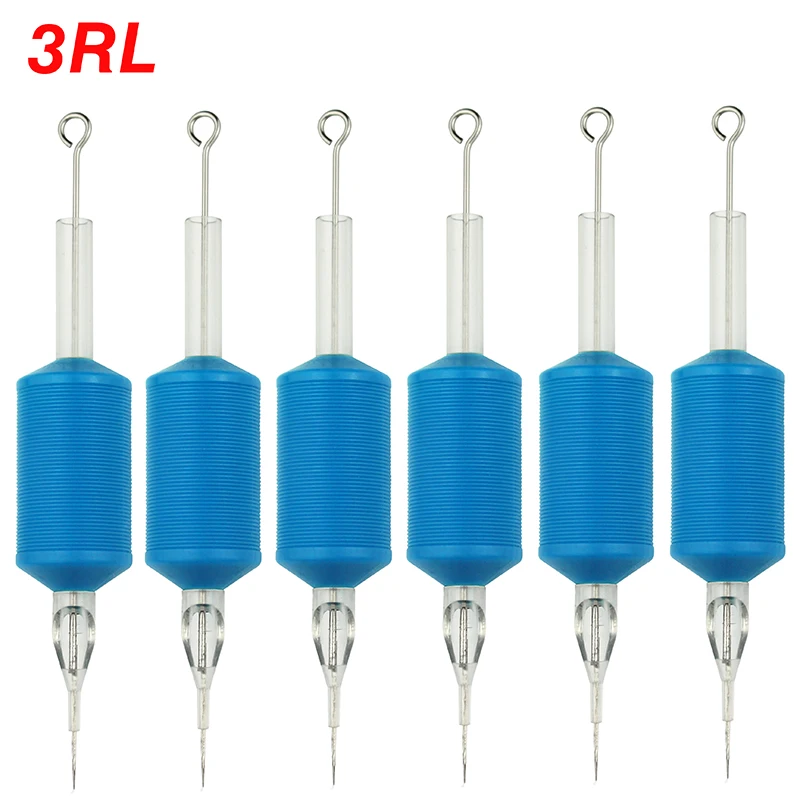 

OPHIR 6PCS/Lot 3RL Blue Disposable Tattoo Tube Tips with Nozzle Needles Grip _TA111(3RL)-6x