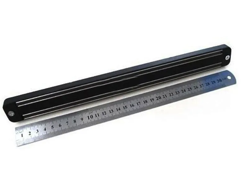 Высокое качество 13 дюймов магнитный держатель для ножей настенное крепление Черный ABS пластиковый блок магнитный держатель для ножей для металлического ножа