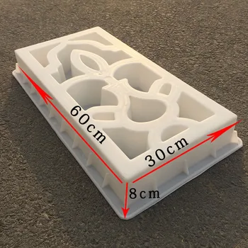 

DIY Antique Wall Flower Window Mould Garden Pavement Plastic Path Mould Paving Cement Stone Brick Mould Tool White 60X30X8cm