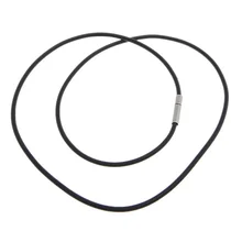 Модное ожерелье YYW, винтажное ожерелье с черной веревкой, ювелирные аксессуары, резиновый шнур 2 мм, ожерелье для кулона, ожерелье своими руками