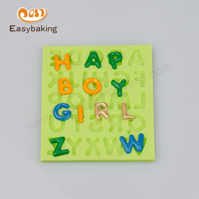 

Creative Button Letters Alphabet Silicone Mold Fondant Cake Decorating Tools Gumpaste Chocolate Fimo Clay Candy Moulds