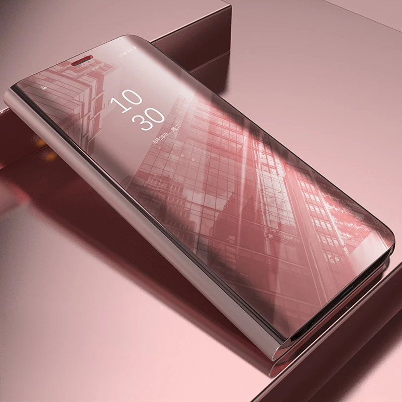 

Clear View Mirror Flip Case For Xiaomi Redmi 4X 4 X Cover Luxury PU Leather Smart Cover For Xiaomi Redmi 4X Phone Case Redmi4X