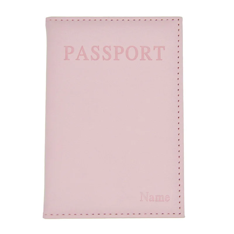 Passport Cover with Customized Name LOGO Personalised Gold Silver Embossed Engraved Color