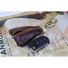 Распродажа, ручной работы, Винтажный Мужской держатель для ключей из натуральной кожи, чехол для ключей, кожаный кошелек для ключей, мужской чехол для ключей, сумка, Женский органайзер для ключей