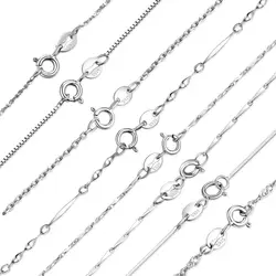 JewelryPalace 100% натуральная 925 пробы серебро цепочки и ожерелья Классический основные серебряные цепи застежка Омар Регулируемый модные