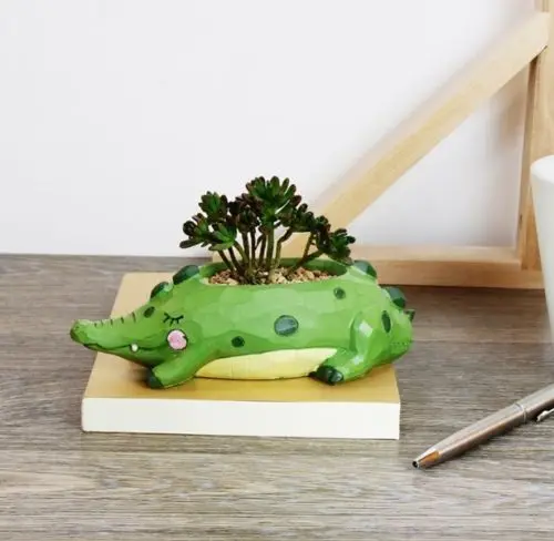 Соковыжималка в форме крокодила для украшения дома|succulent planter|flower potresin flower pots |