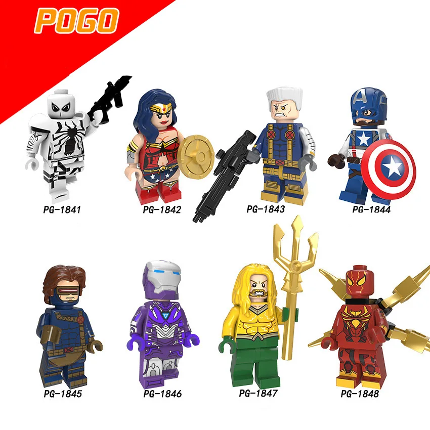 

Legoings Super HeroesPG8209 Series Anti-venom Wonder Woman Electric Cable Assembled Building Blocks Aberdeen Educational Toys