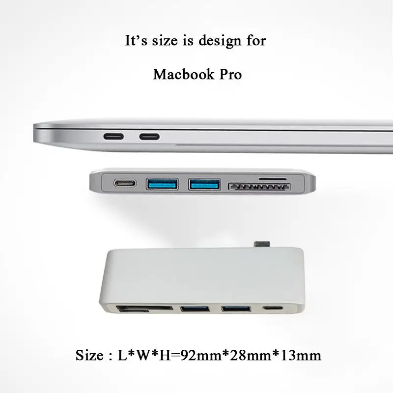 Type USB-C C концентратор Тип C концентратор для Macbook Pro SD кардридер Тип c к USB 3,0 Macbook 2015 2016 для samsung TabPro для Google