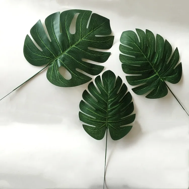 

10pcs High Simulation Artificial Monstera Tropical Plant Leaf Home Party Office Store Wedding Event Party Decorations
