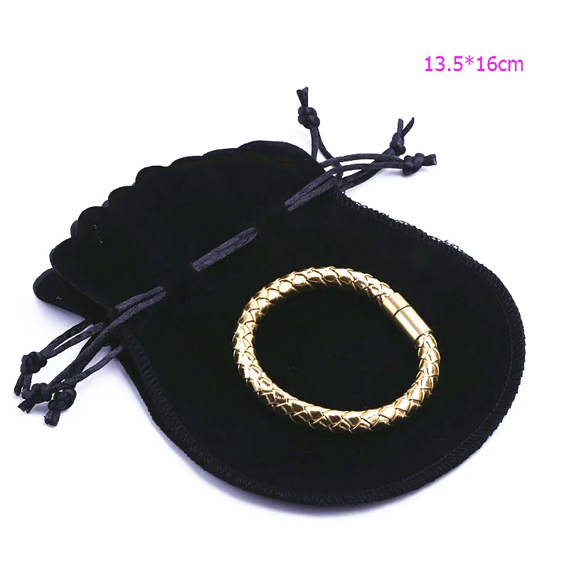 50 шт. 13.5x16 см черный бархат drawstring сумка/мешок ювелирных изделий, рождество/Свадьба сумка