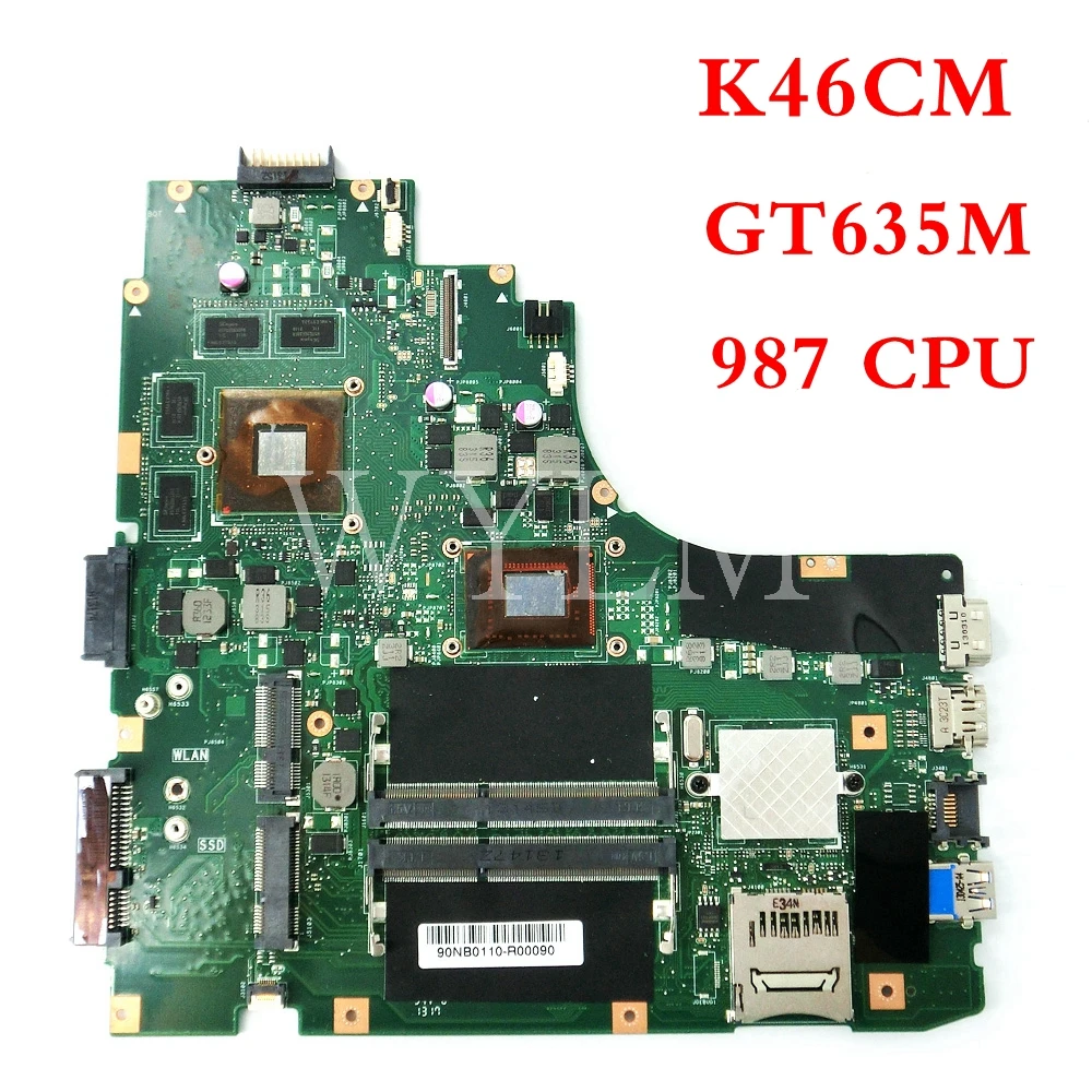 

K46CM With 987CPU GT635M 2GB mainboard For ASUS A46C K46C K46CB K46CM laptop motherboard 100% Tested Working Well