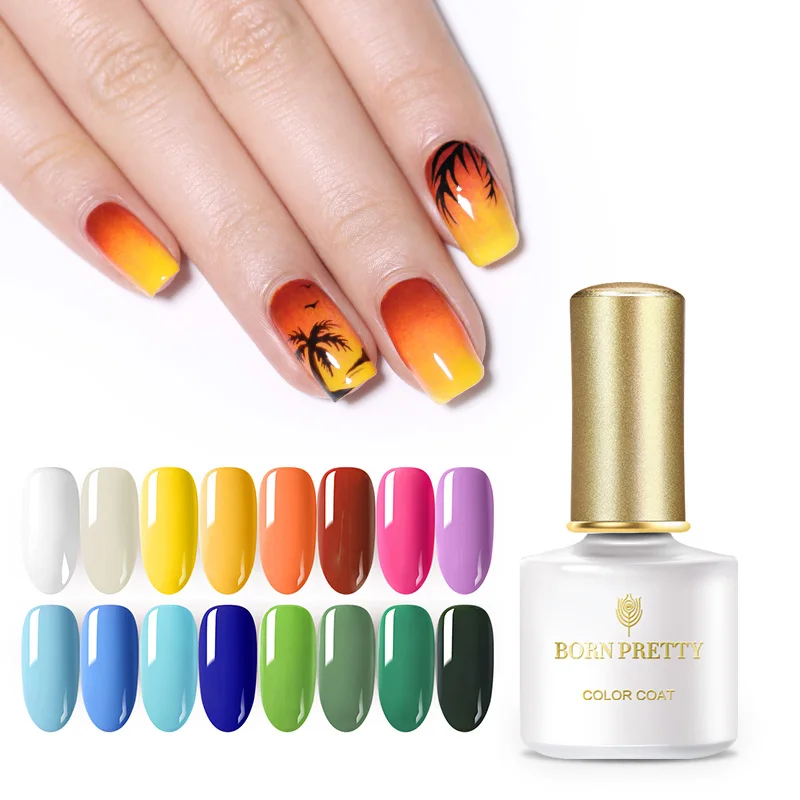 

BORN PRETTY 6ml Summer Series Gel Polish Pure Nail Color Nail Natural Resin Soak Off Nail Art UV LED Gel Varnish