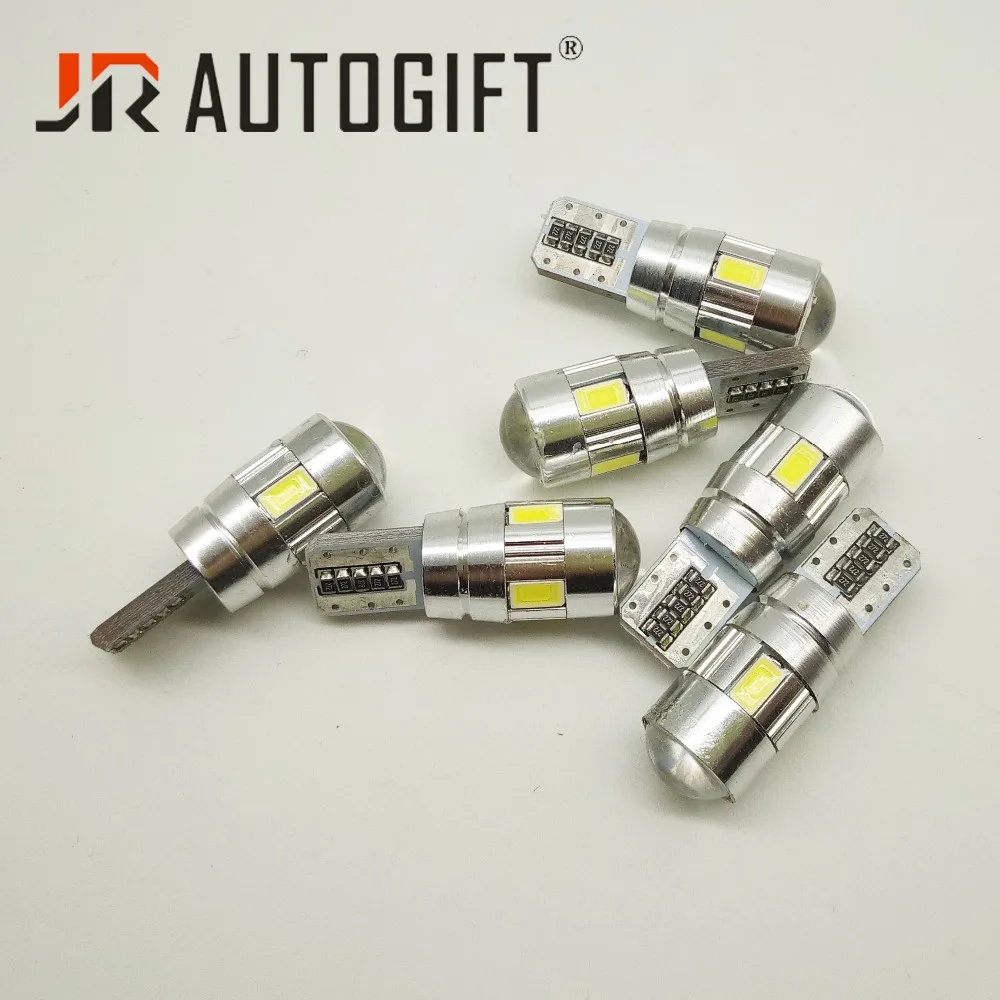 100x Самый дешевый авто светодиодный T10 Canbus без ошибок 194 W5W 6SMD 5630 Светодиодные лампы для парковки T10 светодиодный лампы Автомобильный боковой сигнал автомобильные аксессуары