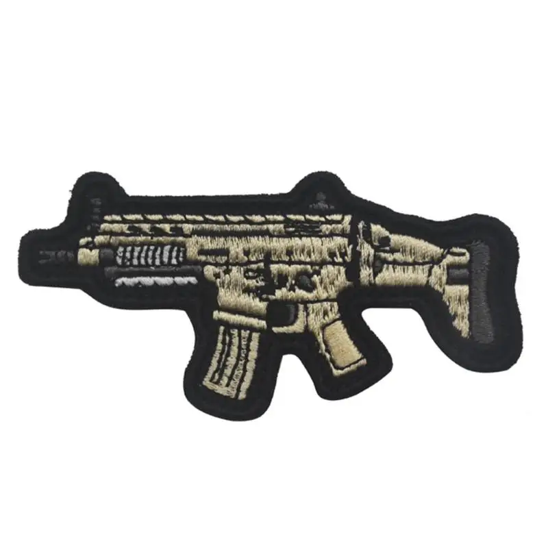 3D PVC Rubber Cute Rifle Gun Military Tactical Morale Army Hook Patch