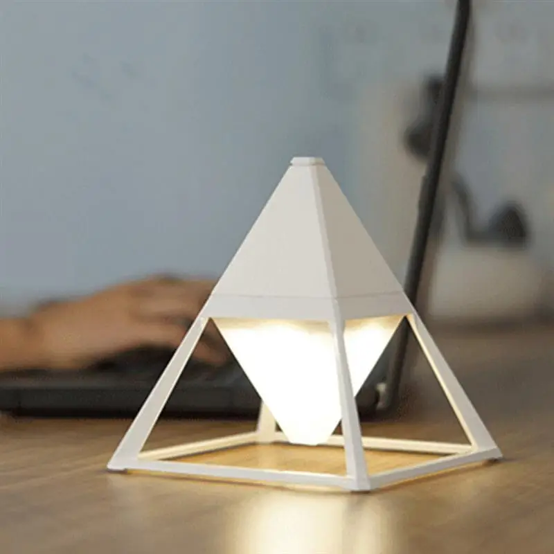 

Waterproof 2000mA Rechargeable Touch Control Adjustable Brightness Light Pyramid Desk Lamp with USB Charging Port