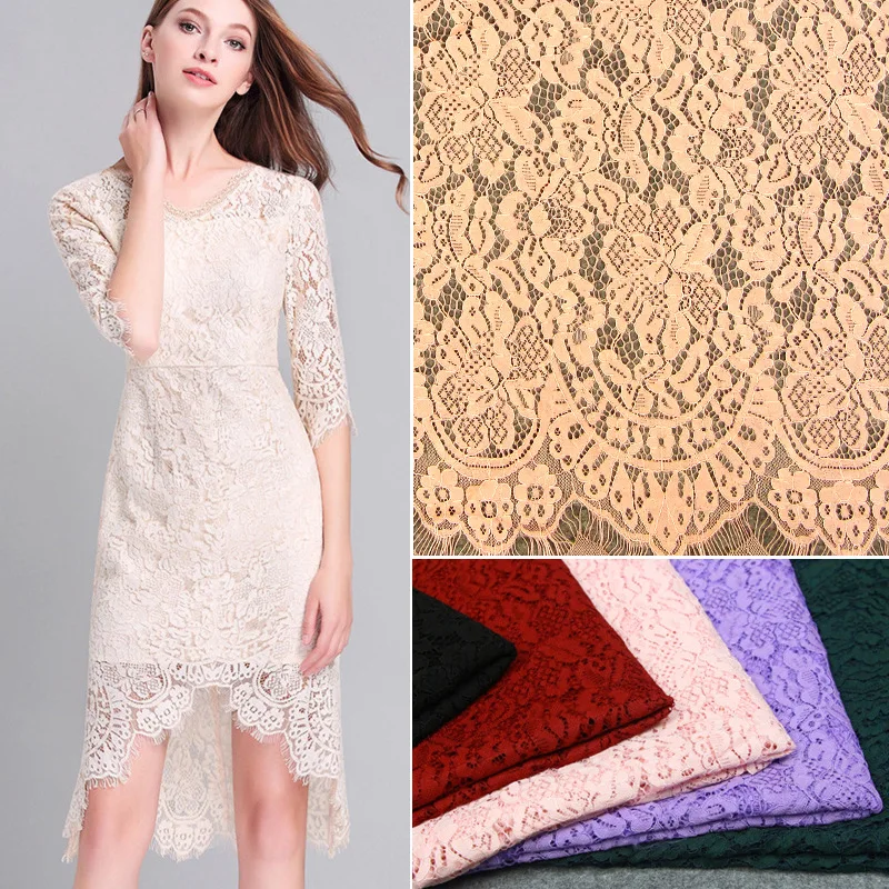 

ZOTOONE1 Yard Width 150cm African Nigerian Guipure Lace Fabric Needlework Accessories Elastic Lace Home Decoration Accessories E