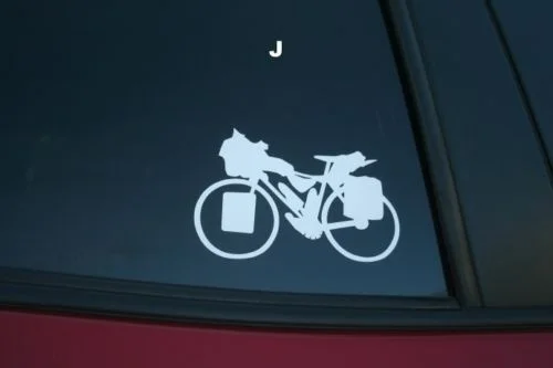 BikePacking велосипед высечки стикер окна 12,5 см