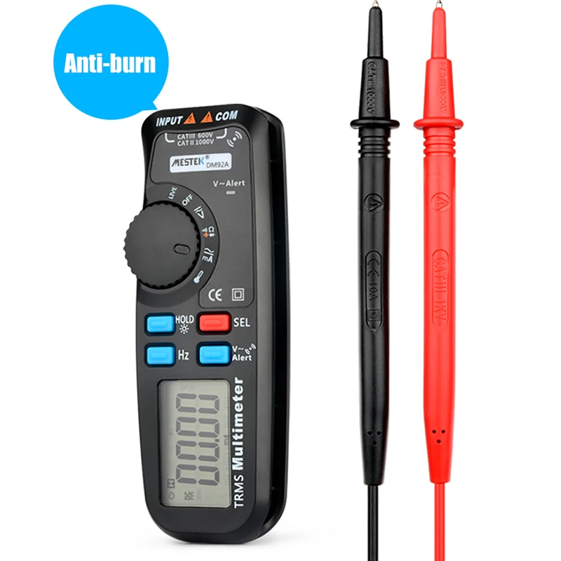 

DM92A High-precision pen-shaped digital multimeter Intelligent anti-burning universal table Small portable automatic