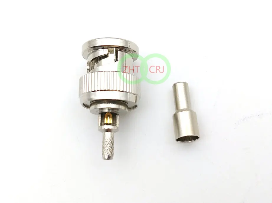 

75 Ohm brass BNC male Plug Crimp LMR100 RG316 RG179 cable RF ADAPTER