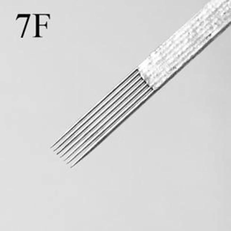 

High Quality 150PCS Professional 1207F Flat Tattoo Needle For Shader Disposable Sterilize Permanent Makeup Needle Free Shipping