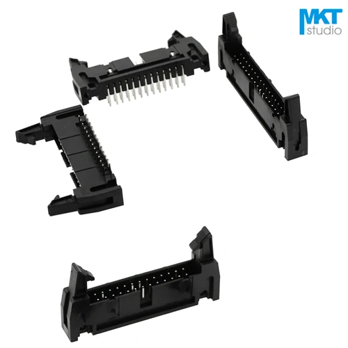 100Pcs 2.54mm Pitch DC2 Male IDC Connector Socket Header ISP JTAG With Hook Horn 20P 24P 26Pin