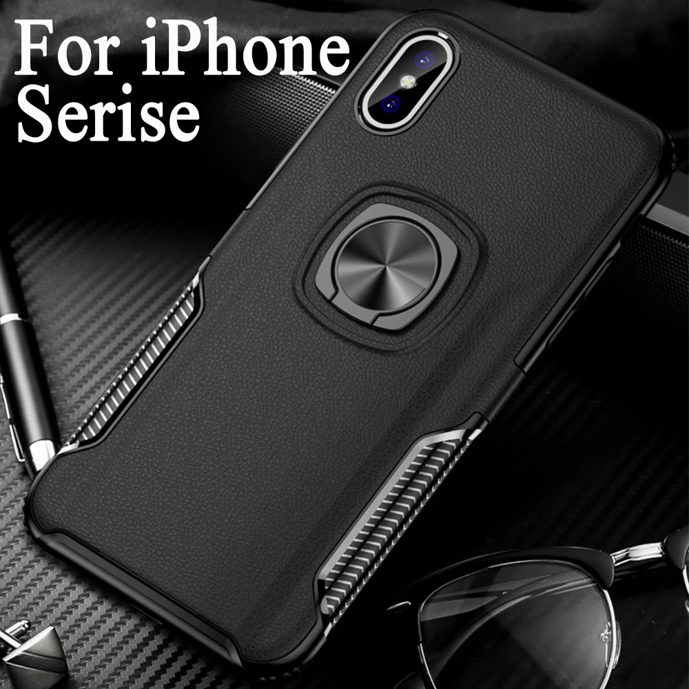 

Case on for iphone xs max luxury xsmax cases x s with ring magnetic sx mas mac iph xphone aphone leather kickstand holder