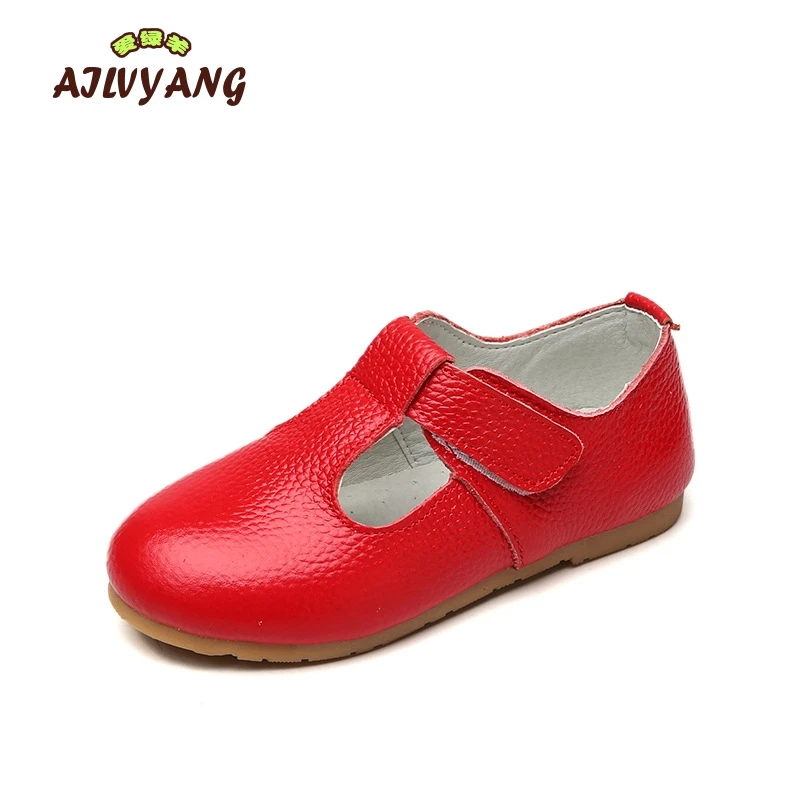 Girls Genuine Leather Shoes Children Spring Autumn Soft Comfortable