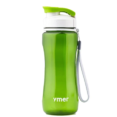 560 мл здоровый портативный спорт бутылки воды простые пространство пластиковый стаканчик туризм Runing бутылка для воды - Цвет: GREEN 550ML