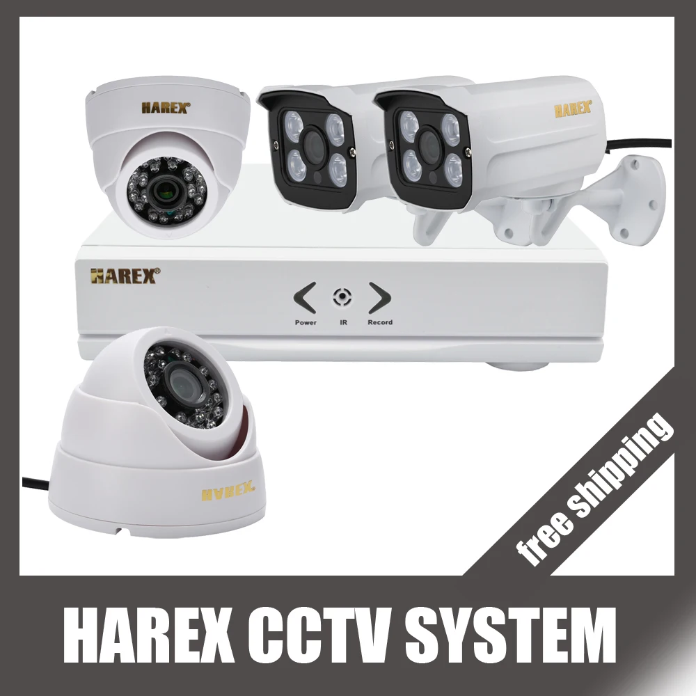 720P / 960P / 1080P IP camera kit 2pcs indoor + 2pcs outdoor camera IP Network CCTV Home Security System NVR Surveillance Kits