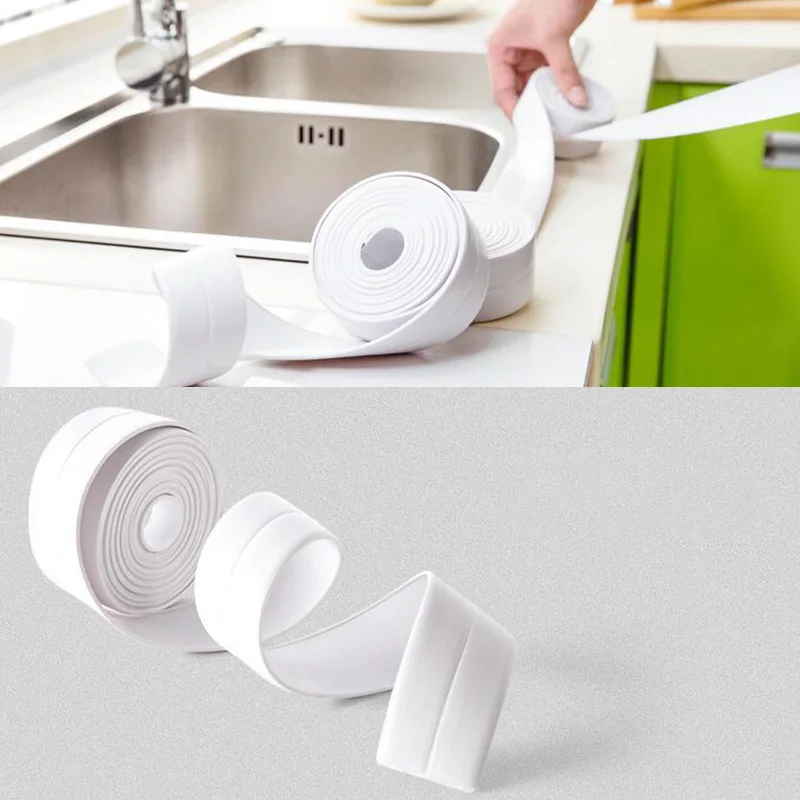 

1Roll Resistant Kitchen Bathtub Bathroom Wall Sealing Tape Waterproof Mold Proof Adhesive Tile Crack Repair Mildew Tape