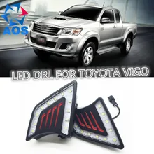 2PCs/set Super Bright LED DRL waterproof Daylight Daytime Running lights For Toyota Hilux Vigo 2012 2013 2014