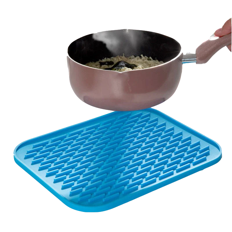 1Pc Rectangle Heat Resistant Mat Silicone Non slip Trivet Pot Pan