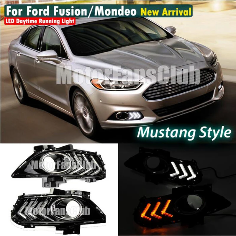 Hireno Super bright LED Daytime Running Light for Ford Mondeo Mustang