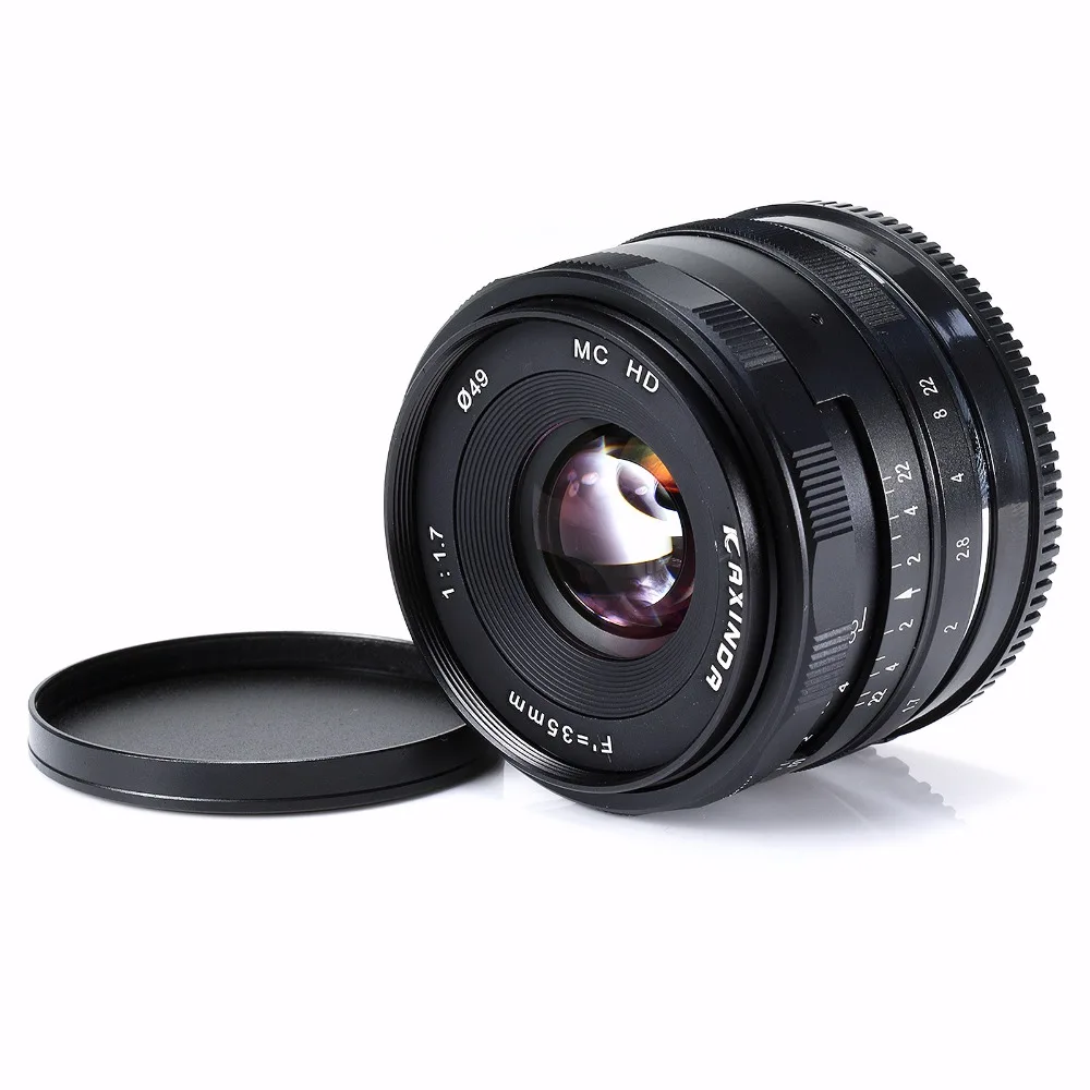 Объектив Kaxinda APS C 35 мм F1.7 с большой диафрагмой ручной объектив для камеры Canon EF M