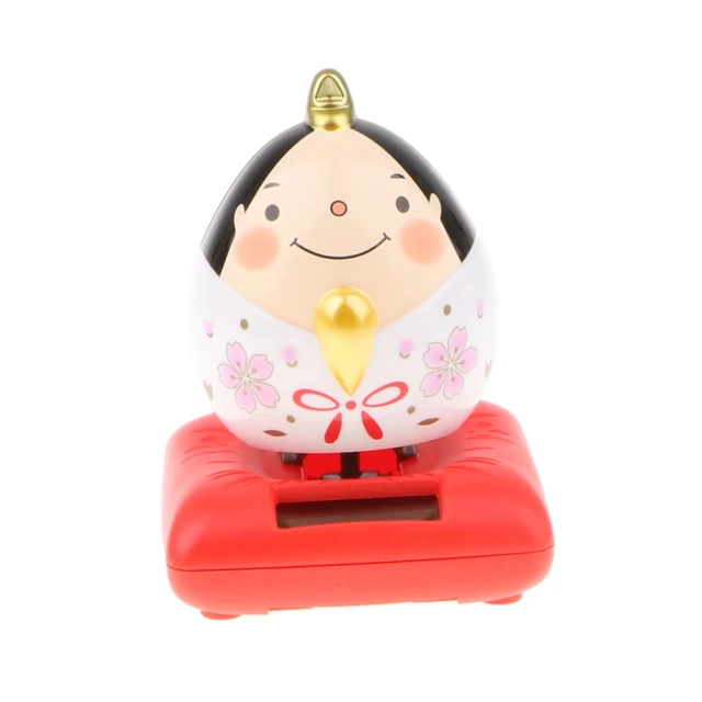 Cute Solar Powered Animated Swing Hands Praying Doll Action Figures Bobbling Toy Auto Car Ornament Home Decoration 4