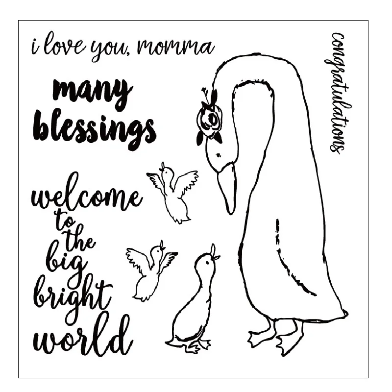 

Many Blessing to Mom Silicone Clear Stamps/Seal For DIY Scrapbooking Decorative Card Making Craft Fun Decoration Supplies