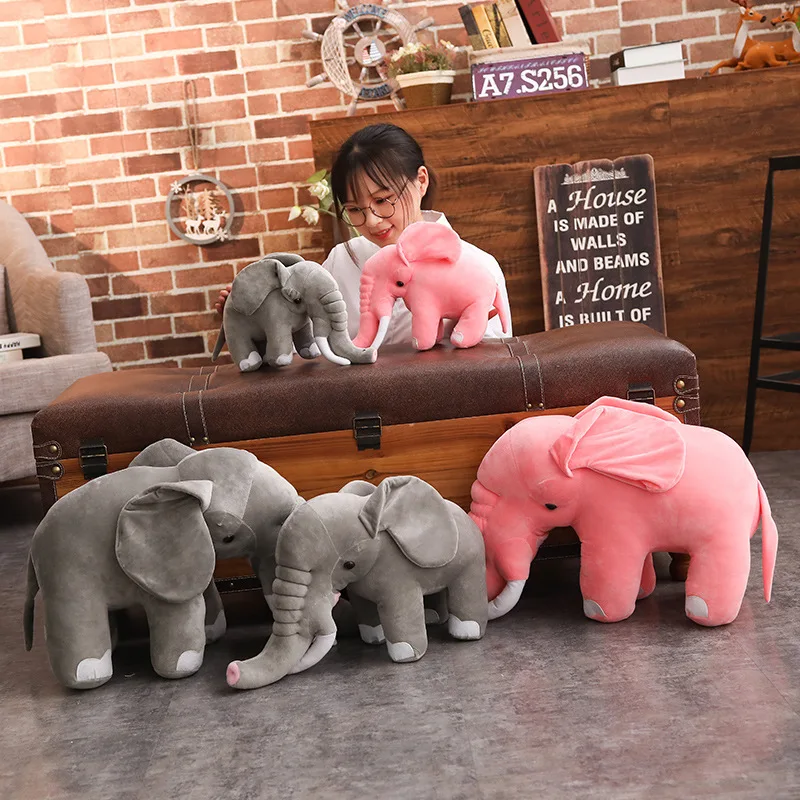 MIAOOWA 1PC 60/80CM Giant Elephant Soft Stuffed Toy Baby Lovely Animal Plush Doll Super Cute Elephant Toy Children Birthday Gift MIAOOWA 1PC 60/80CM Giant Elephant Soft Stuffed Toy Baby Lovely Animal Plush Doll Super Cute Elephant Toy Children Birthday Gift
