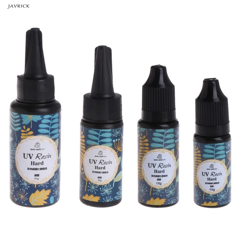 

JAVRICK UV Resin Epoxy DIY Jewelry Making Transparent Hard Curing Activated Craft 4 Size Solar Cure Resin best gift for Handmake