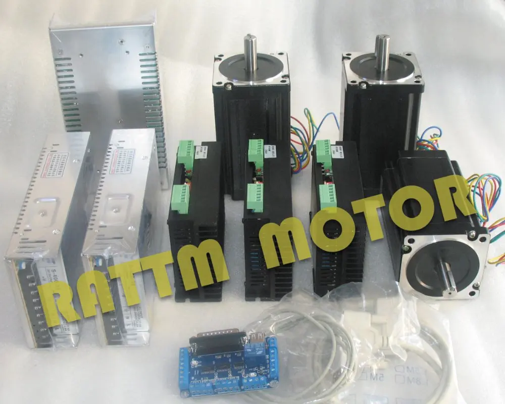 

3Axis Nema34 116mm,5.0A ,1230oz-in Stepper Motor (Dual shaft) & Motor driver 6A/80VDC 256 Microstep
