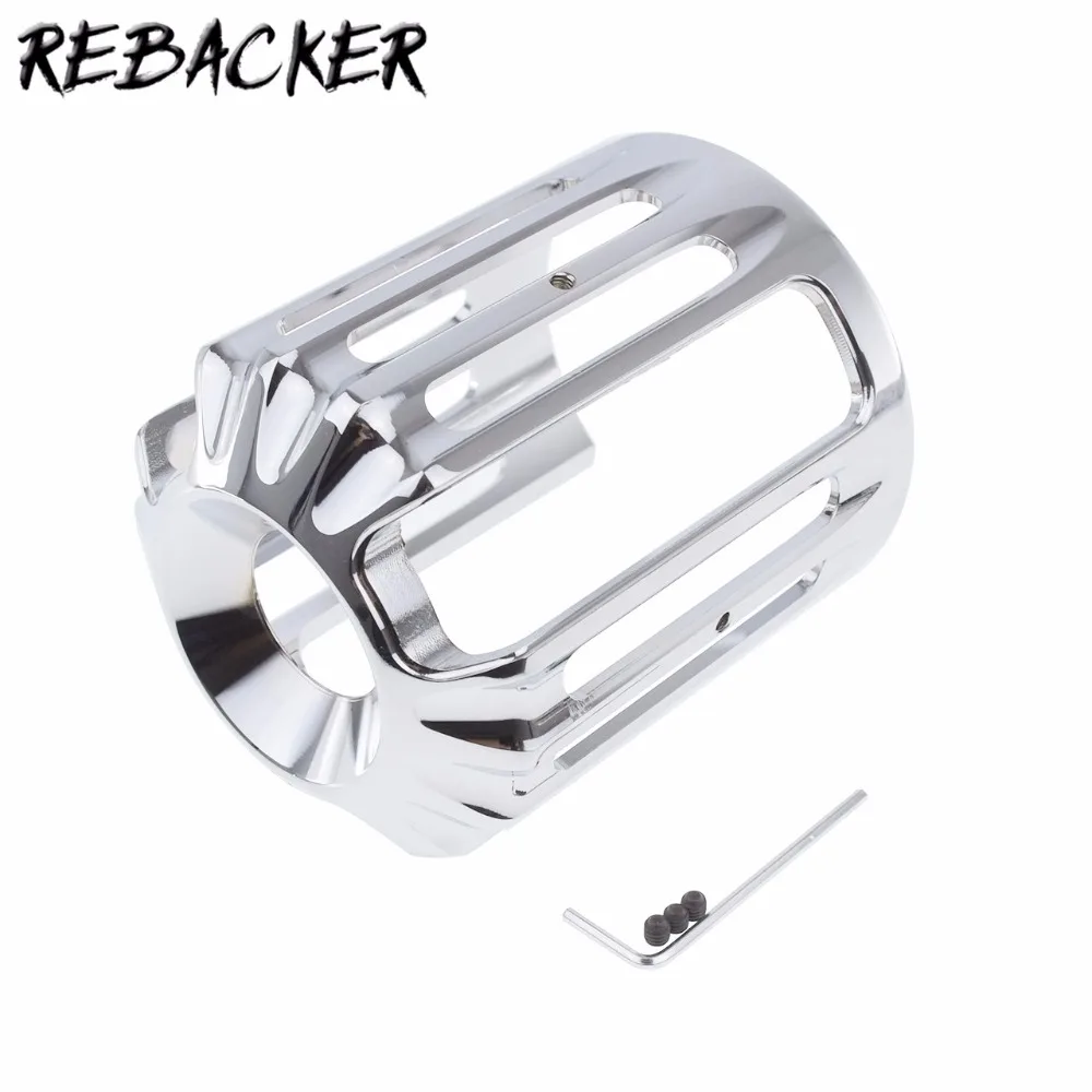Motorcycle All Chrome Cast Oil Filter Cover Machine Oil Grid Billet