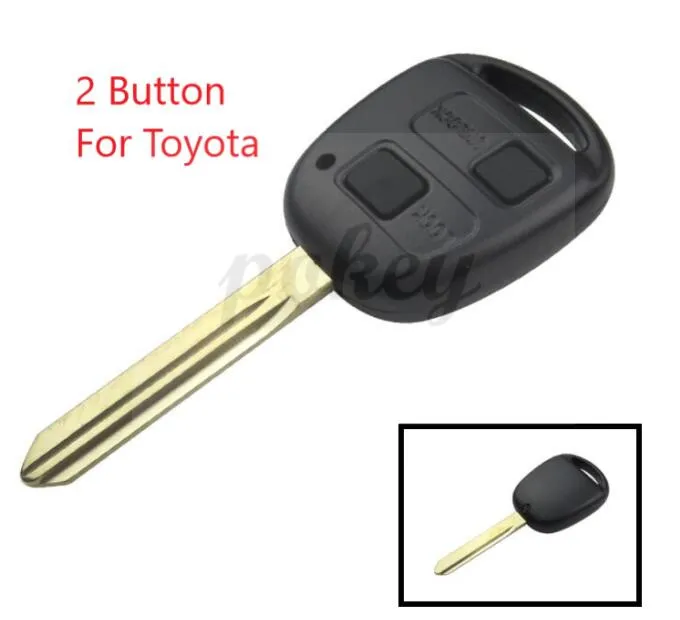 2 кнопки для автомобильного ключа чехол ключей машины Toyota Yaris с TOY47 необработанное