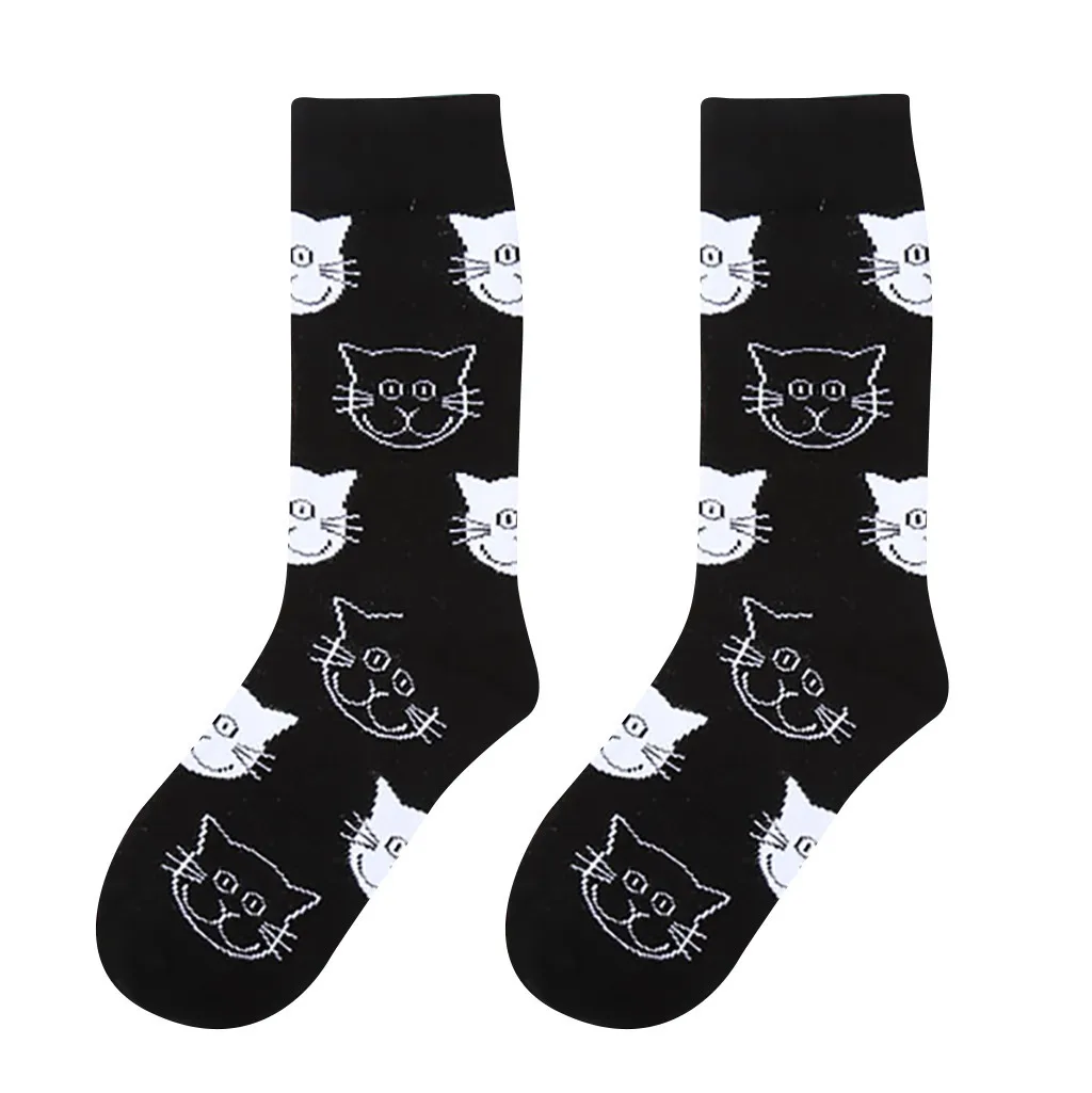 

FREE OSTRICH Women Comfortable Sell Like Hot Casual Women Novelty Funny Cat Crew Crazy Print Socks Soft 2019 Women Socks Cotton