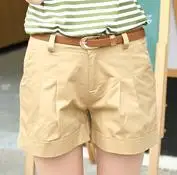 Женские короткие летние повседневные шорты яркого цвета с высокой талией, шорты размера плюс